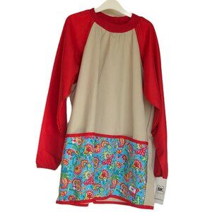 NWT Kid Long Sleeve Craft Smock Apron w/3 Pockets Made in Quebec by Creation MK